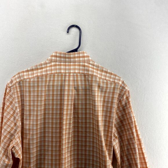 Banana Republic Classic Fit Pink Plaid Button Down Shirt‎ Mens Size 16-16 1/2 L - Picture 4 of 9
